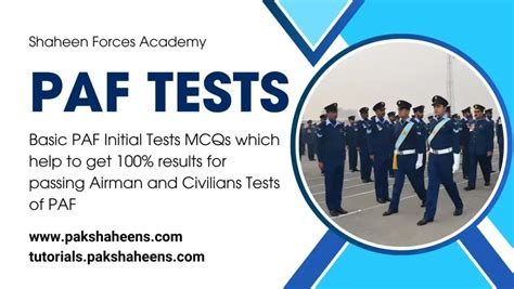 PAF Tests Online Preparation MCQs .